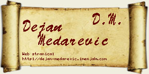 Dejan Medarević vizit kartica